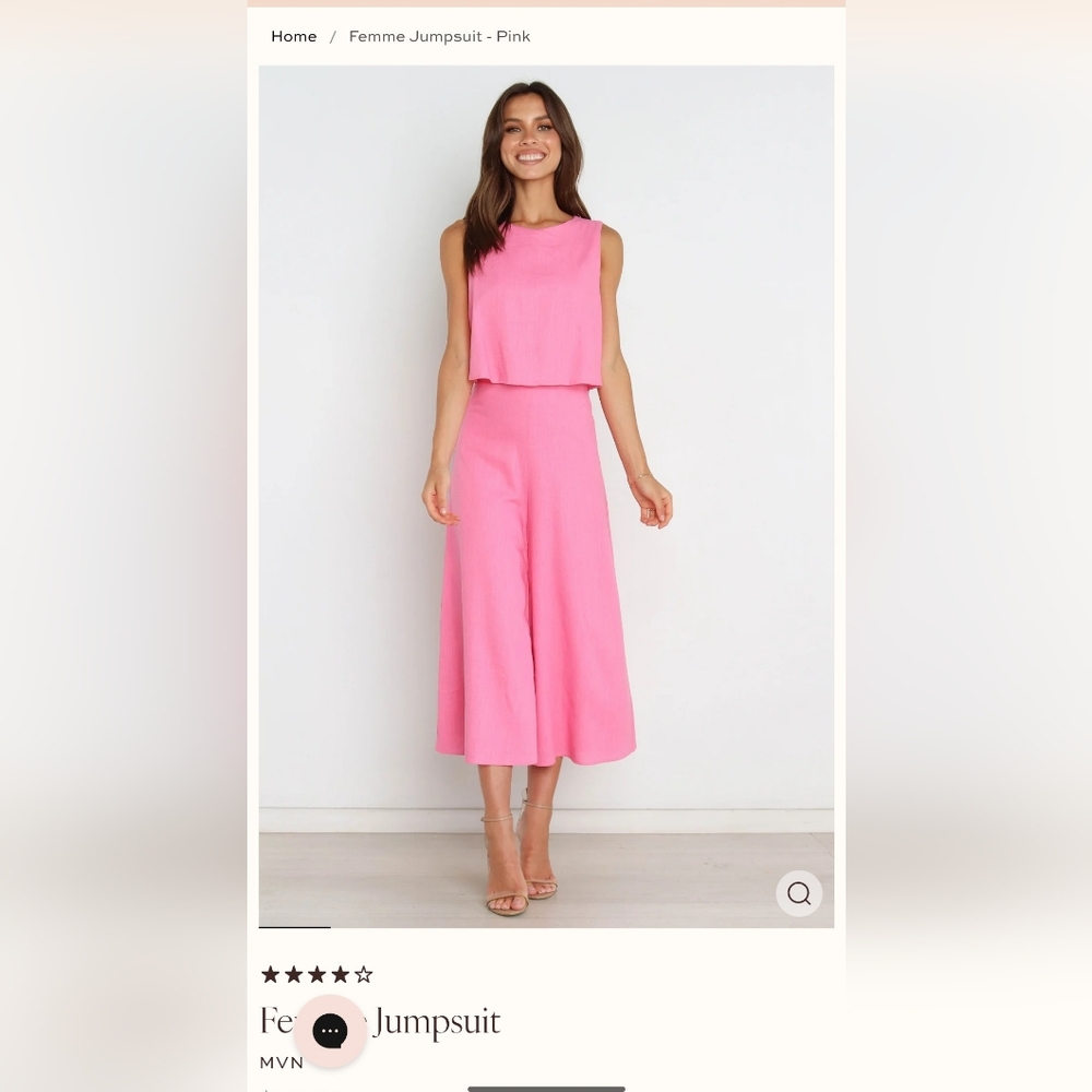 Petal And Pup Femme Pink Jumpsuit Size 0